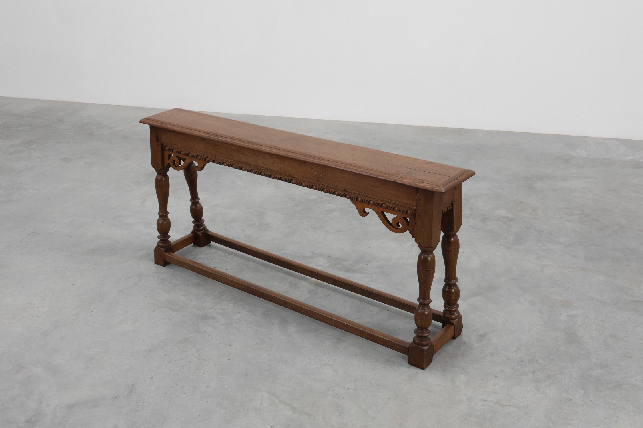 17th century Jacobean carved oak bench, UKthumbnail